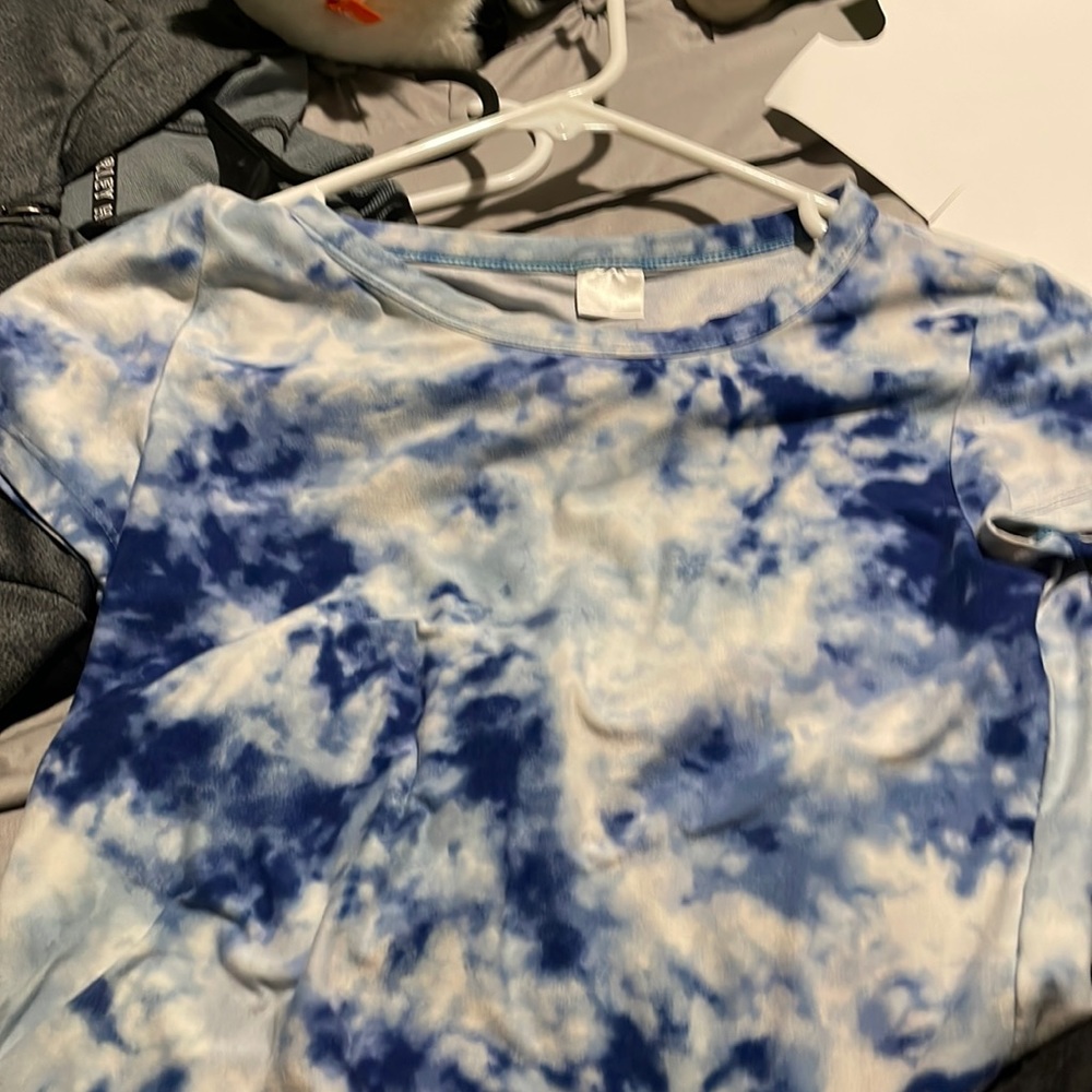 Cute marble blue and white shirt